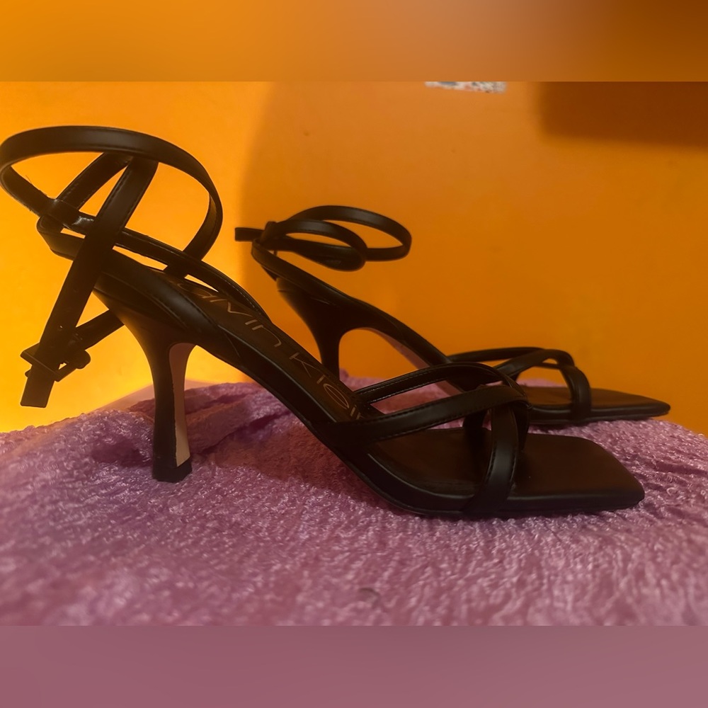 CALVIN KLEIN
Montel Open Toe Stiletto Heel Sandals